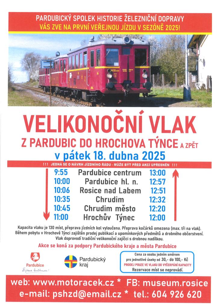 Velikonoční jízda vlakem s tradicí a zábavou